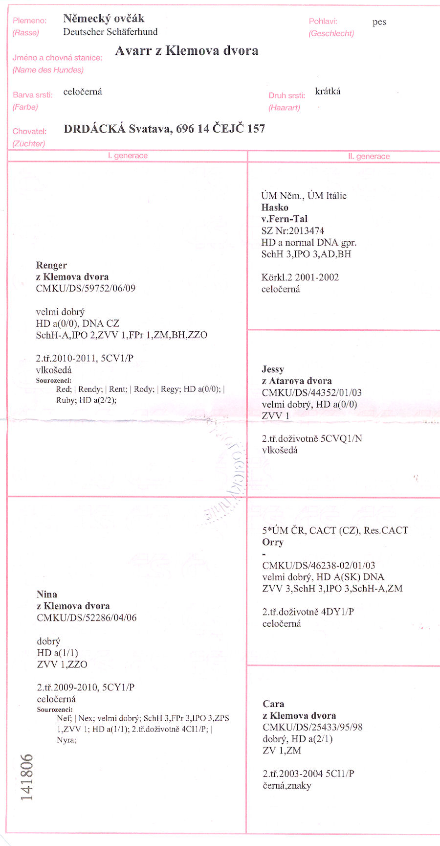 Original image from the archived AVARR z Klemova dvora record