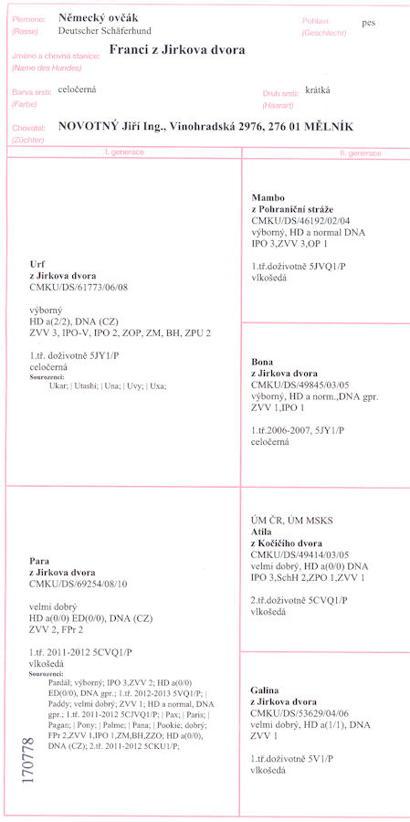 Original image from the archived FRANCI z Jirkova dvora record