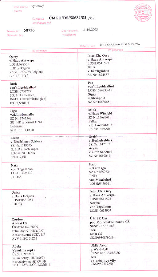 Charik Galan Nalag — pedigree scan 2