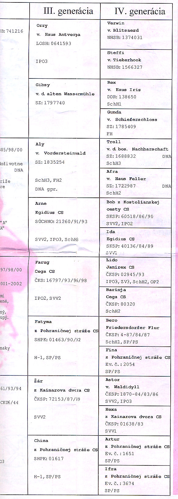 Carly (Caro) Policia-Slovakia — pedigree scan 2