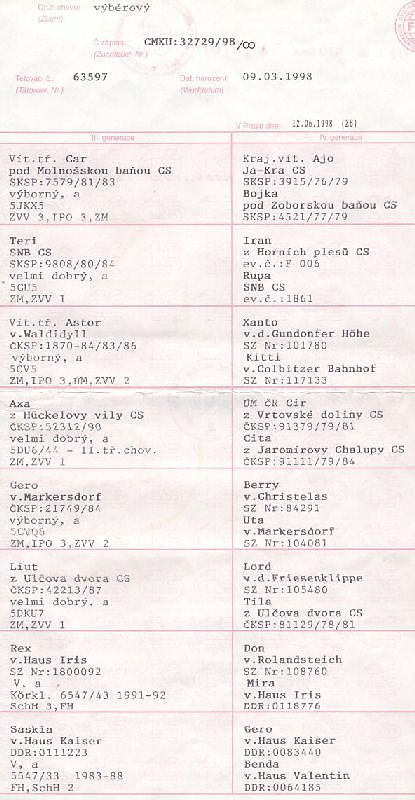 Furo Kamos — pedigree scan 2