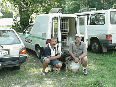 Jiri Novotny and Hans at the Czech Border Patrol facility.