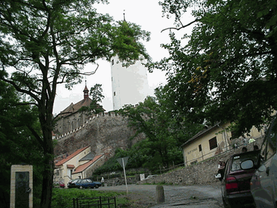 Approaching Krivoklat castle.
